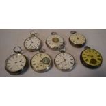 Approx 7 silver pocket watches (AF)