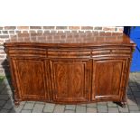 Victorian flame mahogany serpentine fronted sideboard W168cm D55cm H102cm