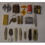 Various pocket knives,