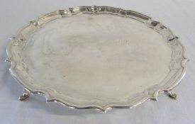 Silver salver 'Harmston 1919' Chester 1919 weight 18.