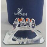 Swarovski crystal group of parrots (boxed)