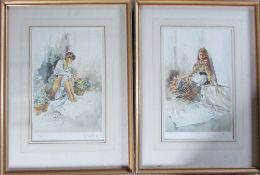 Pair of limited edition prints signed in pencil by Gordon King