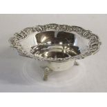 Silver bowl marked 'silver' D 17 cm H 6.5 cm weight 5.