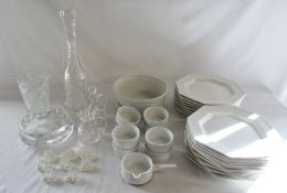 Assorted ceramics and glassware inc Pillivuyt & Fils & Royal Staffordshire (2 boxes)