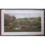 French Artists Proof lithographic print 15/36 of horses and hounds by Vincent Haddelsey (1934-2010)