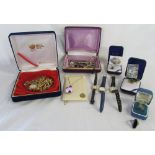 Assorted costume jewellery and watches