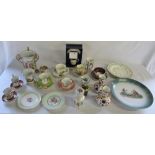 Assorted ceramics inc Coalport and Royal Worcester