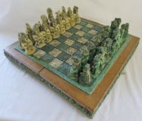 Peruvian style chess set
