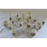 David N Robinson collection - 17 pieces of Goss crested china relating to Lincolnshire