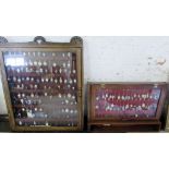 2 glazed cases of souvenir teaspoons