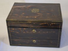 Large Asprey of London jewellery box / travelling box with fitted interior,