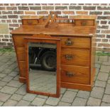 Pitch pine chest of drawers/dressing table