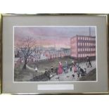 Print 'Family in Spring Lane' by Helen Bradley published by Miss Carter Publications Manchester