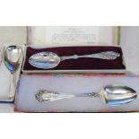 Silver birth record spoon Birmingham hallmark weight 1.