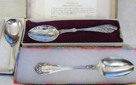 Silver birth record spoon Birmingham hallmark weight 1.