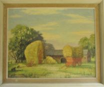 Oil on canvas 'The first load' by Clive Browne 58 cm x 48 cm