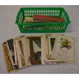 Small bundle of postcards and cigarette cards
