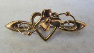 9ct gold brooch weight 2.