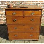 Georgian oak chest of drawers (af)