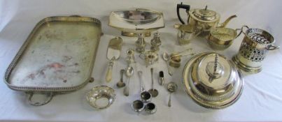 Various silver plate inc tray,