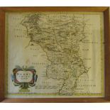 Robert Morden map of Derbyshire (Darbyshire) 46 cm x 40 cm