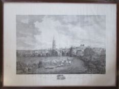 David N Robinson collection - Engraving of north west view of Louth by B Howlett 71.5 cm x 53.