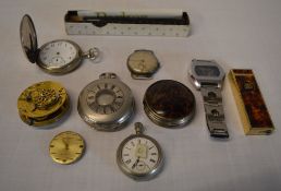 Half hunter pocket watch case, Samuels Louth movement,