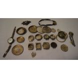 Scrap silver including broken watch cases,