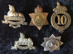 5 Lincolnshire Regiment badge including 3rd Volunteer Battalion with South Africa scroll & a WWII