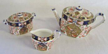 19th century Royal Crown Derby Imari pattern no 198 tea set