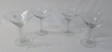 4 large novelty drinking glasses H 27 cm