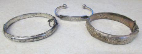 3 silver bracelets total weight 1.