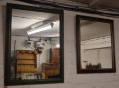 2 rectangular wall mirrors