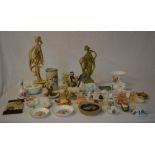 Various animal figures, Wedgwood ceramics, Crested china,