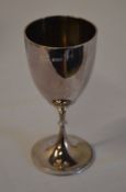 Silver single goblet, Sheffield 1892, James Dixon & Sons Ltd - approx weight 2.