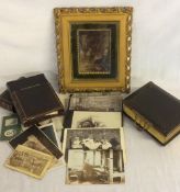 Crystolium of children painting, Victorian photograph album,