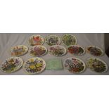 12 Franklin Mint Royal Horticultural plates