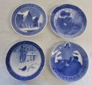 4 Royal Copenhagen Christmas plates - 1916, 1919,