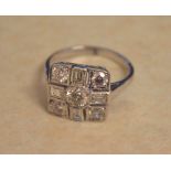 18ct gold stunning diamond Art Deco ring size O