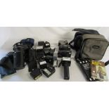 Quantity of camera equipment mainly cases inc Pentax (sample shown) (2 boxes)