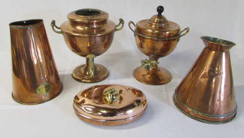 Various copper inc samovar