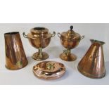 Various copper inc samovar