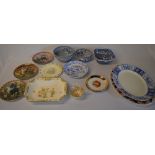 Various ceramics including a Rockingham style tea cup, 2 William Adams bowls, Spode bowl,