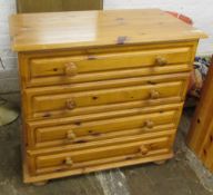 Pine chest of drawers