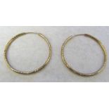 9ct gold hoop earrings D 3 cm weight 1.