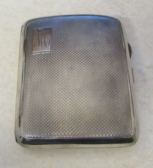 Silver cigarette case Birmingham 1941 weight 2.