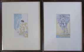 Pair of lithographic prints by Elisabeth Frink (1930-1993) on laid paper printed by The Curwen
