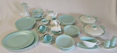 Poole pottery part tea/dinner service (one plate chipped)