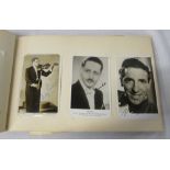 Collection of signed photographs of 1930's Music Hall, Dance Orchestras,