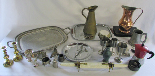 Assorted silver plate,